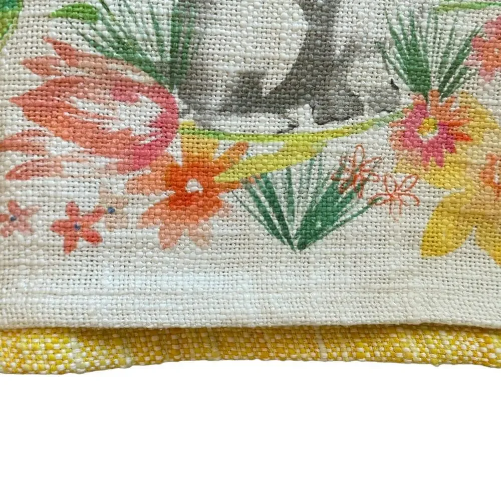 Cupcakes & Cashmere Spring Floral Easter Bunny Rabbit Double Table Runner NEW